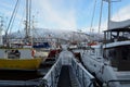 Different boats docket in tromsoe city harbour