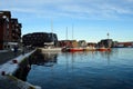 Different boats docket in tromsoe city harbour