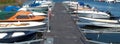 Different boats near a pier in Sweden