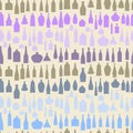 Different bottle types icon silhouette set