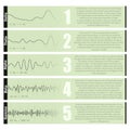 Different brain waves diagrams Royalty Free Stock Photo