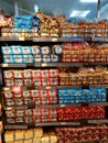 Different brands of sliced bread in Carrefour market Dubai