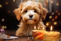 Different breed pets Party happybirthday Generative AI