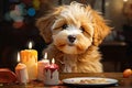 Different breed pets Party happybirthday Generative AI