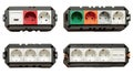 Four different built-in sockets for home and office Royalty Free Stock Photo