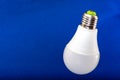 Different bulbs fall down. Electric lighting. Blurred background. Power saving LED lamps in comparison with incandescent lamps.