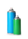 Different cans of spray paints Royalty Free Stock Photo