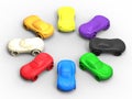 Different car colors to choose Royalty Free Stock Photo