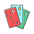 different card color icon vector illustration