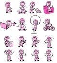 Different Cartoon Vendor Character - Set of Various Concepts Vector illustrations