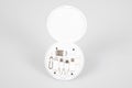 Different Cellphone Adapters Set adapter with usb port and cable on white background