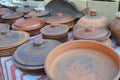 Different ceramic tableware - dish, pot