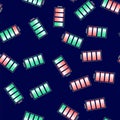 Different Charge of Battery Seamless Pattern Royalty Free Stock Photo