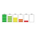 Different charging status battery load sign, icon, logo