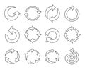Different circular arrows. Coloring Page