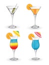 Different cocktails set