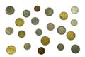 Different coins of old Greek Drachma. Assortment of coins- of on Royalty Free Stock Photo