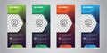 4 Different Color Business Roll Up. Standee Design. Banner Template. Presentation and Brochure. Vector illustration Royalty Free Stock Photo