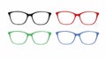 Different Color Glasses Frames. Vector isolated Royalty Free Stock Photo