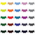 Different color halloween bat set