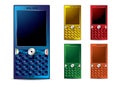 Different color mobile smartphones