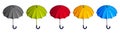 Different color umbrellas set of vector Royalty Free Stock Photo