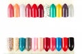Different colored artificial nails