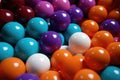 different colored balls moving together, implying conformity pressure