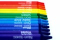 Different Colored Crayons or coloring materials Royalty Free Stock Photo