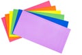 Different colored envelopes on a white Royalty Free Stock Photo