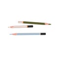 Different colored pencils. Childish crayon for painting art, writing notes. Drawing tools, draft instrument. School Royalty Free Stock Photo