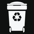 Different colored recycle waste bins vector illustration.waste bins with trash Royalty Free Stock Photo