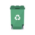 Different colored recycle waste bins vector illustration, Waste types segregation recycling. Royalty Free Stock Photo