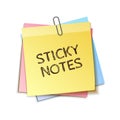 Different colored sheets of note papers collection. Royalty Free Stock Photo