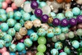 Different colorful beads. Royalty Free Stock Photo