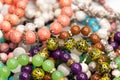 Different colorful beads. Royalty Free Stock Photo