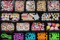 Different colorful beads on the table Royalty Free Stock Photo