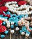 Different colorful beads Royalty Free Stock Photo