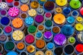 Colorful buttons on a market Royalty Free Stock Photo