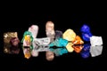 Different colorful mineral stones, naturally gemstones for Health and Energy Royalty Free Stock Photo