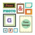 Different colorful photo frames Royalty Free Stock Photo