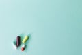 Different colorful pills with copy space Royalty Free Stock Photo