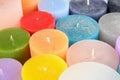 Different colorful wax candles Royalty Free Stock Photo