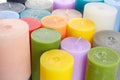 Different colorful wax candles, Royalty Free Stock Photo