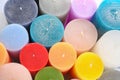 Different colorful wax candles Royalty Free Stock Photo