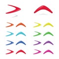 Different colors boomerangs