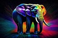 DIFFERENT COLORS OF ELEPHENT EJOY HOLLY COLORE GENERATED BY AI TOOL Royalty Free Stock Photo