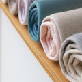 Different colors fabric linen rolls Royalty Free Stock Photo