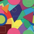 Different colors highlight some of the shapes, adding depth and complex Royalty Free Stock Photo