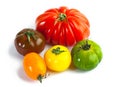 Different colors tomatos, Solanum lycopersicum Royalty Free Stock Photo